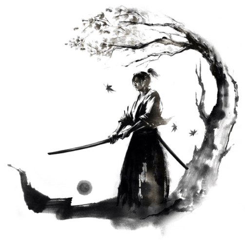 samurai pintura japonesa